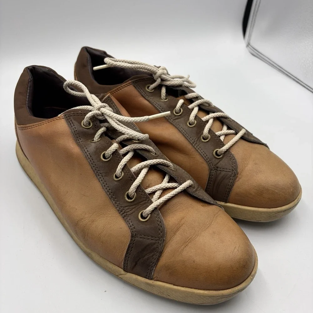 Footjoy‎ Contour Golf Shoes Brown Leather Lace Up Shoes Mens Sz 11 M Spikeless